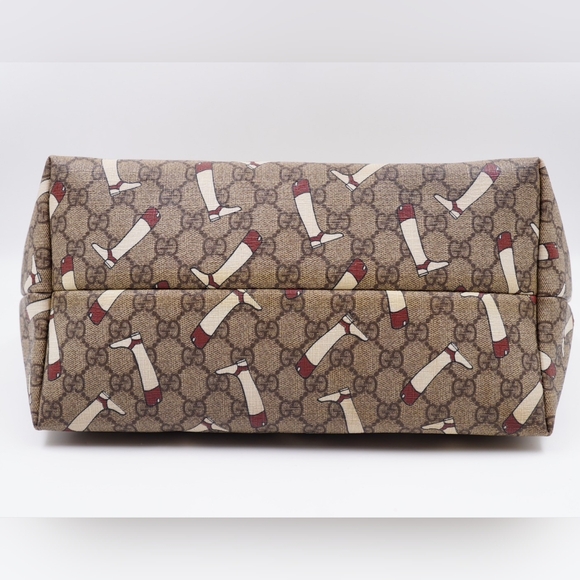 AY18❤️ Gucci GG Supreme The Boot Coated Canvas Tote - Picture 9 of 12